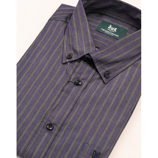 Product THE BOSTONIANS ΠΟΥΚΑΜΙΣΟ ACORN TWILL REGULAR FIT Stripe TWILL Button-down Regular FIT base image
