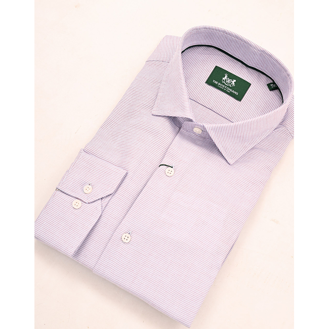 Product THE BOSTONIANS ΠΟΥΚΑΜΙΣΟ DOBBY CUSTOM FIT Patterned DOBBY Semi-rex Custom FIT base image