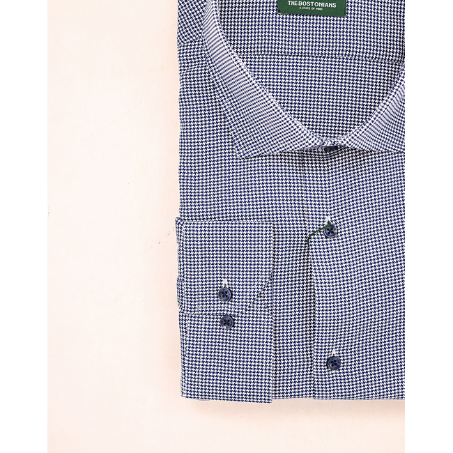 Product THE BOSTONIANS ΠΟΥΚΑΜΙΣΟ DOBBY CUSTOM FIT Patterned DOBBY Semi-rex Custom FIT base image