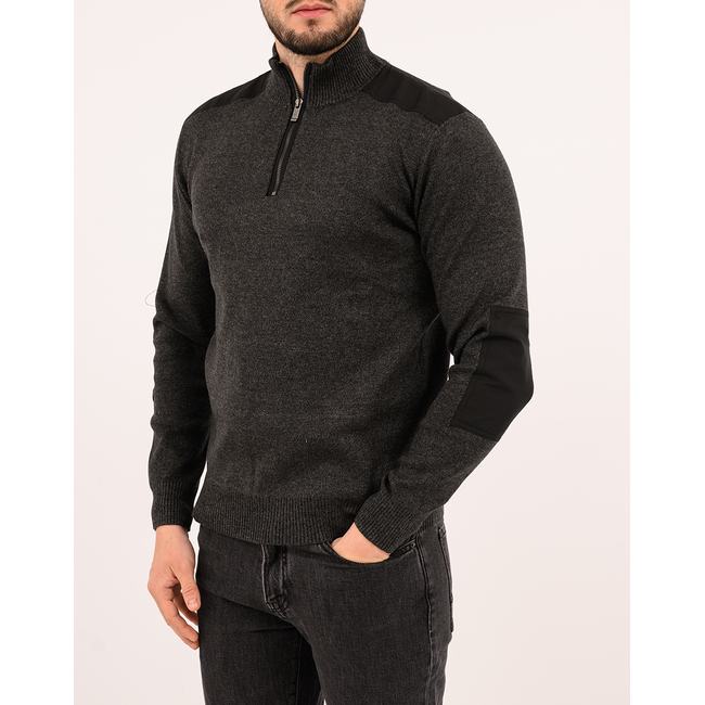 Product THE BOSTONIANS KNITTED COTTON HALF-ZIP REGULAR FIT base image