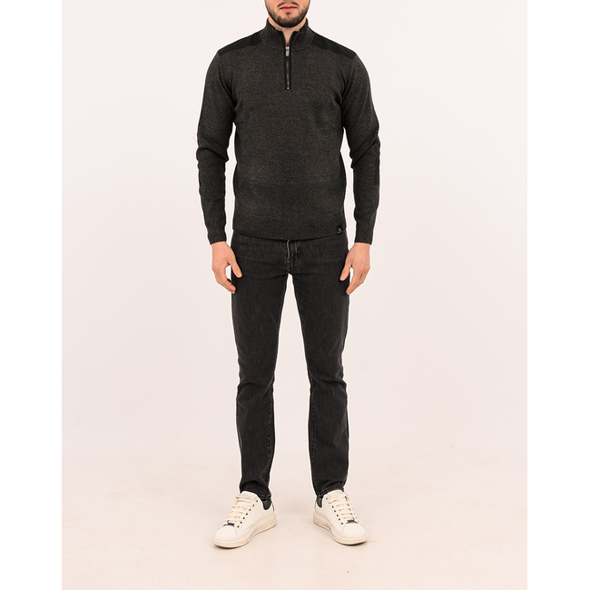 Product THE BOSTONIANS KNITTED COTTON HALF-ZIP REGULAR FIT base image