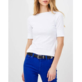 Product LAUREN RALPH LAUREN RFND STRTCH 1X1 RIB-ELB SLV BT NK TOP thumbnail image