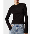 Product CALVIN KLEIN JEANS WOVEN LABEL RIB LS TOP thumbnail image