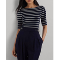 Product LAUREN RALPH LAUREN RFND STRTCH 1X1 RIB-ELB SLV BT NK TOP thumbnail image