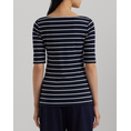 Product LAUREN RALPH LAUREN RFND STRTCH 1X1 RIB-ELB SLV BT NK TOP thumbnail image