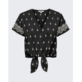 Product ONLY ONLSIESTA WILLA EMB SS KNOT BUT TOP WVN thumbnail image