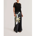 Product TED BAKER ZIONNA Satin Printed Maxi Skirt thumbnail image