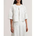 Product TED BAKER FAELA Collarless boxy fit cropped shirt thumbnail image