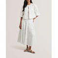 Product TED BAKER FAELA Collarless boxy fit cropped shirt thumbnail image