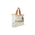 Product LES TROPEZIENNES PAN-TZ-01 BEACH BAG FABRIC WITH WHITE LETTERS thumbnail image