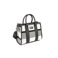 Product LES TROPEZIENNES NAL-TZ-03 ΤΣΑΝΤΑ ΧΕΙΡΟΣ ΥΦΑΣΜΑ ΜΕ ΡΙΓΕΣ WHITE/BLACK thumbnail image