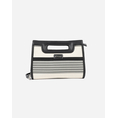Product LES TROPEZIENNES NAL-TZ-04 ΤΣΑΝΤΑ ΧΕΙΡΟΣ ΥΦΑΣΜΑ ΜΕ ΡΙΓΕΣ WHITE/BLACK thumbnail image