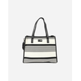 Product LES TROPEZIENNES NAL-TZ-02 ΤΣΑΝΤΑ ΩΜΟΥ ΥΦΑΣΜΑ ΜΕ ΡΙΓΕΣ WHITE/BLACK (Διαστάσεις: 32 x 27 x 14εκ.) thumbnail image