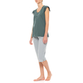 Product PINK LABEL PYJAMA CAPRI FOREST GREEN GEO thumbnail image