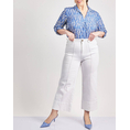 Product PARABITA White denim cropped pants with seams thumbnail image
