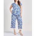 Product PARABITA Παντελόνα εμπριμέ φλοράλ cropped σε όψη λινό thumbnail image