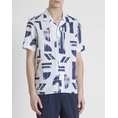 Product ANTONY MORATO MMSS00171FA430643 MIN OF 6 SHIRT HONOLULU REGULAR STRAIGHT FIT IN PRINTED COTTON LINEN BLEND FABRIC WITH LOGOED METAL BADGE ΜΠΛΟΥΖΑ ΑΝΔΡΙΚΟ thumbnail image