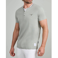 Product NAVY&GREEN V-NECK T-SHIRT WITH BUTTONS thumbnail image