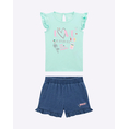 Product GUESS SET SST-SHIRT+STRDEN - MID ORGANIC CO STR JERSEY 160 SET CHILDREN GIRL thumbnail image