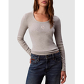 Product CALVIN KLEIN JEANS LS WOVEN LABEL 2X2 RIB SCOOP NEC thumbnail image
