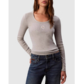 Product CALVIN KLEIN JEANS LS WOVEN LABEL 2X2 RIB SCOOP NEC thumbnail image