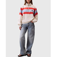 Product CALVIN KLEIN RUGBY JERSEY 1/4 ZIP STRIPE TOP thumbnail image