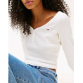 Product TOMMY JEANS TJW SLIM HENLEY WAFFLE LS thumbnail image