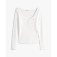 Product TOMMY JEANS TJW SLIM HENLEY WAFFLE LS thumbnail image