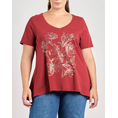 Product PARABITA T-Shirt βαμβακερό με φλοράλ foil τύπωμα thumbnail image