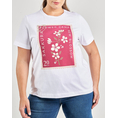 Product PARABITA T-shirt βαμβακερό με στάμπα γραμματόσημο φλοράλ thumbnail image