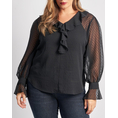 Product PARABITA Μπλούζα chiffon plumetti με βολάν thumbnail image