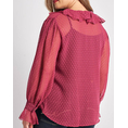 Product PARABITA Μπλούζα chiffon plumetti με βολάν thumbnail image