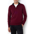 Product THE BOSTONIANS ΠΛΕΚΤΟ ΒΑΜΒΑΚΕΡΟ HALF-ZIP REGULAR FIT thumbnail image