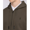Product TRUSARDI SWEAT-FELPA CON ZIP E CAPPUCCIO IN JERSEY DIAGONALE CON RICAMO PUNTO CUORE thumbnail image