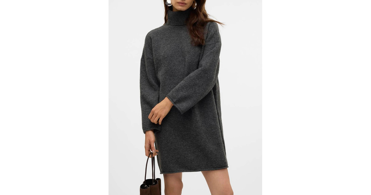 AWARE BY VERO MODA VMGEMMA LS ROLL NECK KNIT DRESS VMA NOOS
