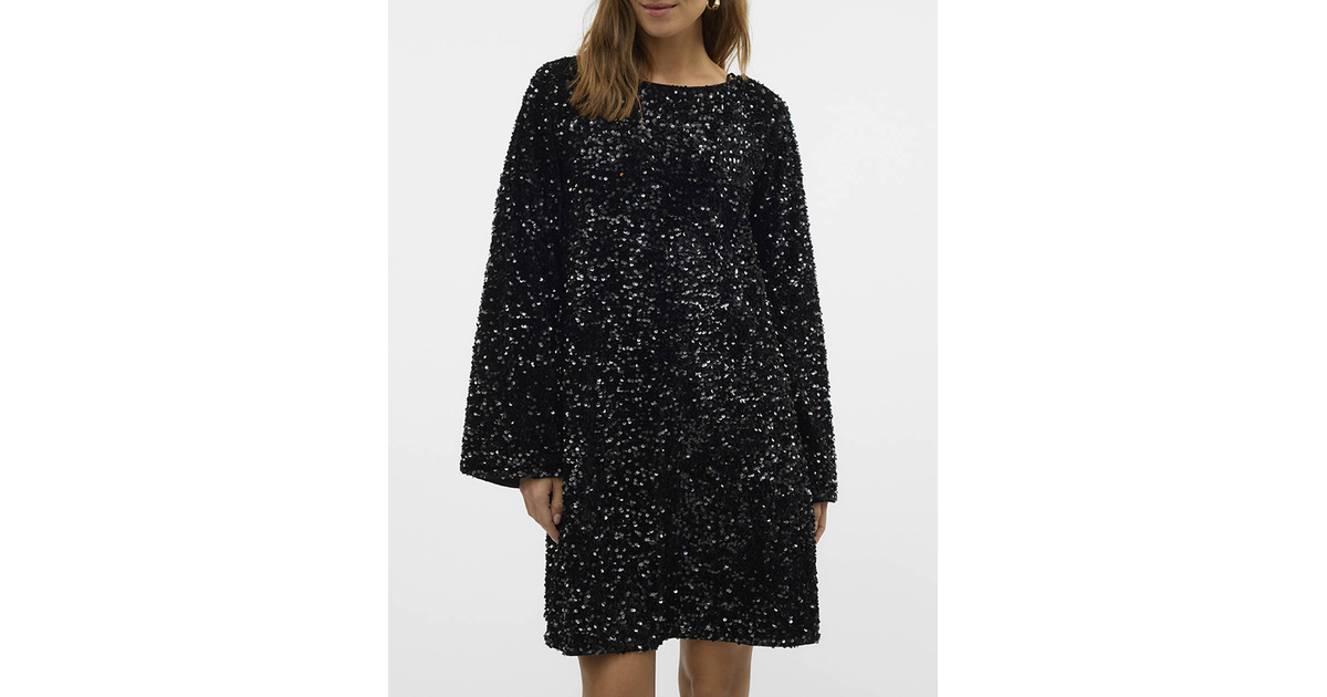 VERO MODA VMETTA LS BOATNECK SHORT DRESS JRS PRM