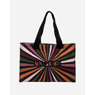 Product SUN OF A BEACH RAY OF DARK TOTE BEACH BAG Women's BLACK (DIMENSIONS: 53 CM) base image