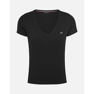 Product TOMMY JEANS TJW SLIM ESSENTIAL RIB V SS base image