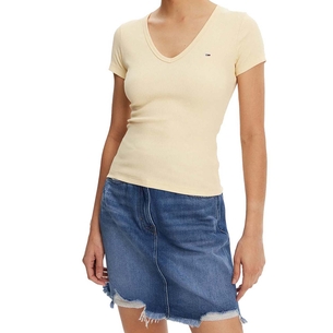 Product TOMMY JEANS TJW SLIM ESSENTIAL RIB V SS base image