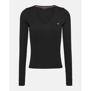 Product TOMMY JEANS TJW SLIM ESSENTIAL RIB V LS base image