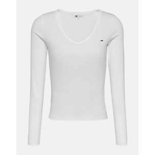 Product TOMMY JEANS TJW SLIM ESSENTIAL RIB V LS base image