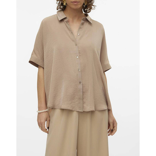 Product VERO MODA VMKATRINE SS OVERSIZED SHIRT WVN GA NOOS base image