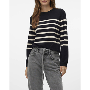 Product VERO MODA VMSABA PLAIN LS O-NECK PULLOVER GA NOOS base image