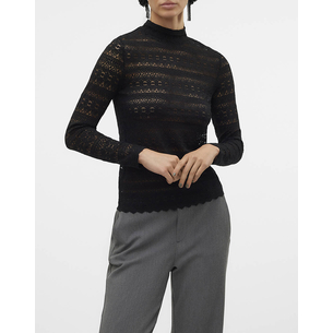 Product VERO MODA VMZOE LS LACE HIGH NECK TOP JRS NOOS base image