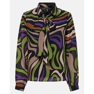 Product ONLY ONLSTAR LIFE L/S TYLA BOW SHIRT PTM base image