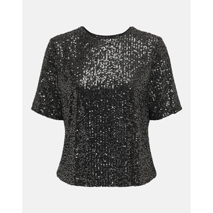 Product ONLY ONLNEW GOLDIE SEQUIN SS TOP WVN CS base image