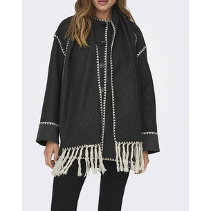 Product ONLY ONLELBA LIFE SCALLOP EDGE SCARF COAT OTW base image