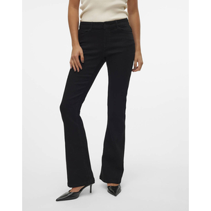 Product VERO MODA VMELLY MR FLARED JEANS BLK base image