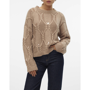 Product VERO MODA VMUNA LS O-NECK PULLOVER GA base image