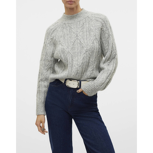 Product VERO MODA VMBAILY LS HIGHNECK PULLOVER GA base image